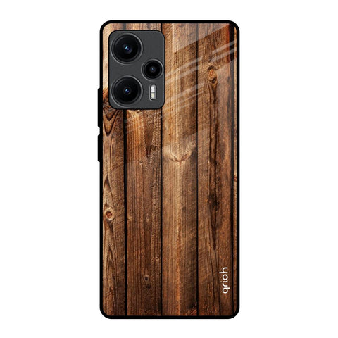 Timber Printed Poco F5 5G Glass Back Cover Online