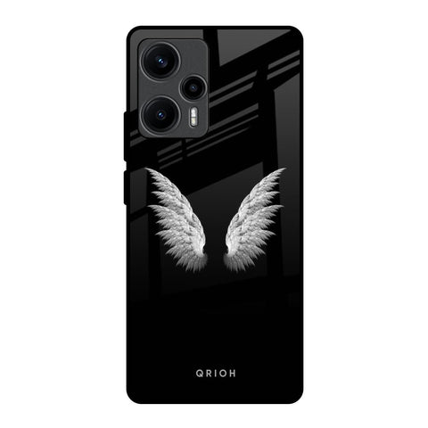 White Angel Wings Poco F5 5G Glass Back Cover Online