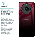 Wine Red Glass Case For Realme 11 Pro 5G