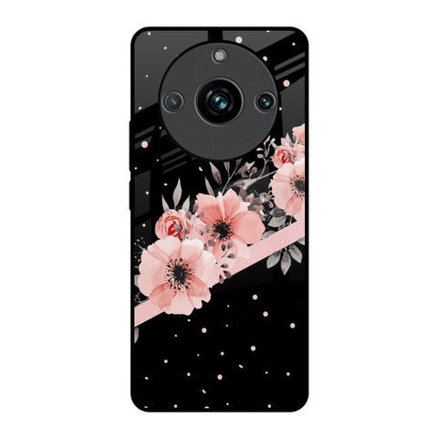 Floral Black Band Realme 11 Pro Plus 5G Glass Back Cover Online