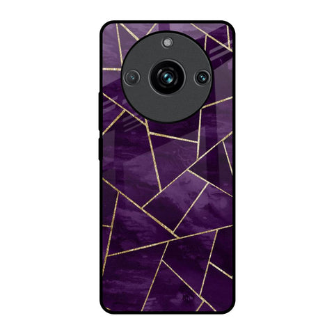 Geometric Purple Realme 11 Pro Plus 5G Glass Back Cover Online