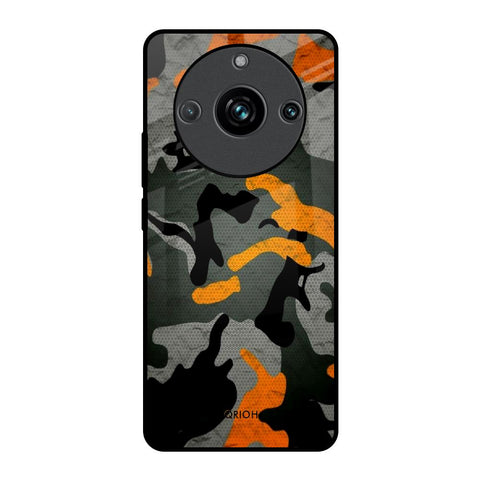 Camouflage Orange Realme 11 Pro Plus 5G Glass Back Cover Online