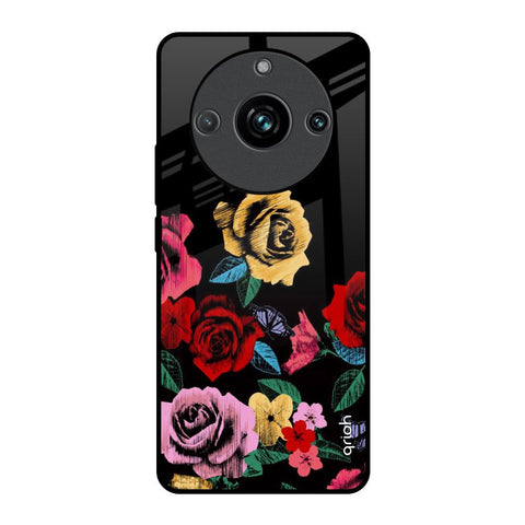 Floral Decorative Realme 11 Pro Plus 5G Glass Back Cover Online