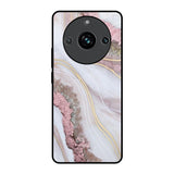 Pink & Gold Gllitter Marble Realme 11 Pro Plus 5G Glass Back Cover Online