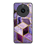 Purple Rhombus Marble Realme 11 Pro Plus 5G Glass Back Cover Online