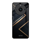 Sleek Golden & Navy Realme 11 Pro Plus 5G Glass Back Cover Online