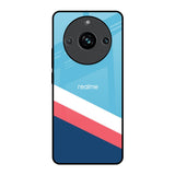 Pink & White Stripes Realme 11 Pro Plus 5G Glass Back Cover Online