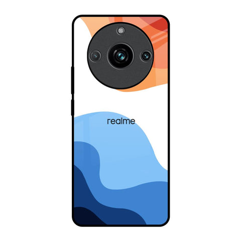 Wavy Color Pattern Realme 11 Pro Plus 5G Glass Back Cover Online