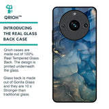 Blue Cool Marble Glass Case for Realme 11 Pro Plus 5G