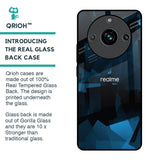 Polygonal Blue Box Glass Case For Realme 11 Pro Plus 5G