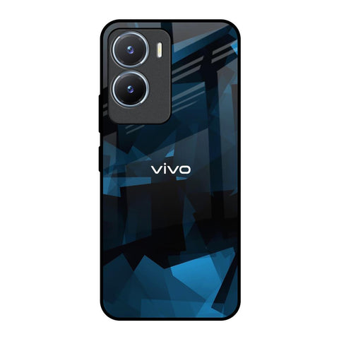 Polygonal Blue Box Vivo T2x 5G Glass Back Cover Online