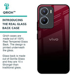 Wine Red Glass Case For Vivo T2x 5G