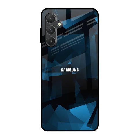 Polygonal Blue Box Samsung Galaxy F54 5G Glass Back Cover Online