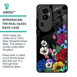 Rose Flower Bunch Art Glass Case for Oppo Reno10 Pro Plus 5G