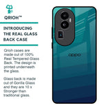 Green Triangle Pattern Glass Case for Oppo Reno10 Pro Plus 5G