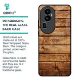 Wooden Planks Glass Case for Oppo Reno10 Pro Plus 5G