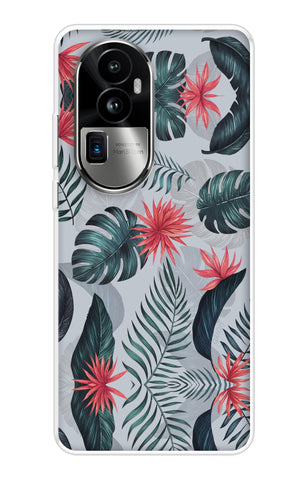 Retro Floral Leaf Oppo Reno10 Pro Plus 5G Back Cover