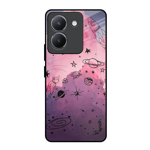 Space Doodles Vivo Y36 Glass Back Cover Online