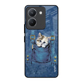 Kitty In Pocket Vivo Y36 Glass Back Cover Online
