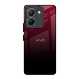 Wine Red Vivo Y36 Glass Back Cover Online