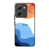 Wavy Color Pattern Vivo Y36 Glass Back Cover Online