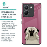 Funny Pug Face Glass Case For Vivo Y36