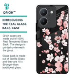 Black Cherry Blossom Glass Case for Vivo Y36