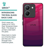 Wavy Pink Pattern Glass Case for Vivo Y36