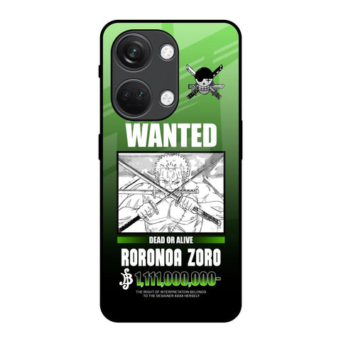 Zoro Wanted OnePlus Nord 3 5G Glass Back Cover Online