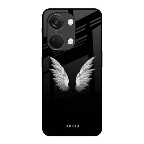 White Angel Wings OnePlus Nord 3 5G Glass Back Cover Online