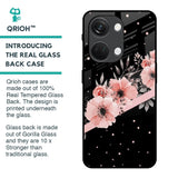 Floral Black Band Glass Case For OnePlus Nord 3 5G