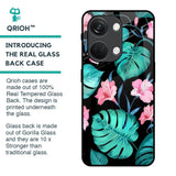 Tropical Leaves & Pink Flowers Glass Case for OnePlus Nord 3 5G