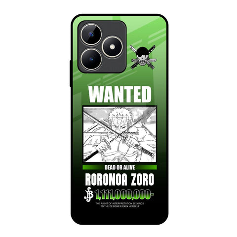 Zoro Wanted Realme C53 Glass Back Cover Online