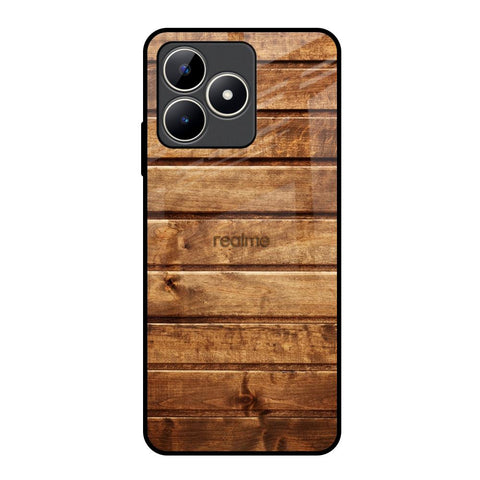 Wooden Planks Realme C53 Glass Back Cover Online