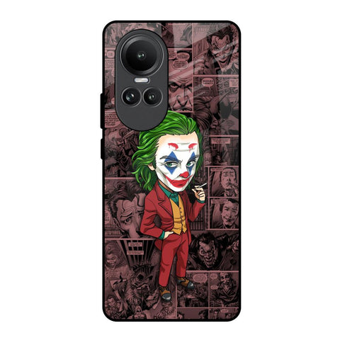 Joker Cartoon Oppo Reno10 5G Glass Back Cover Online