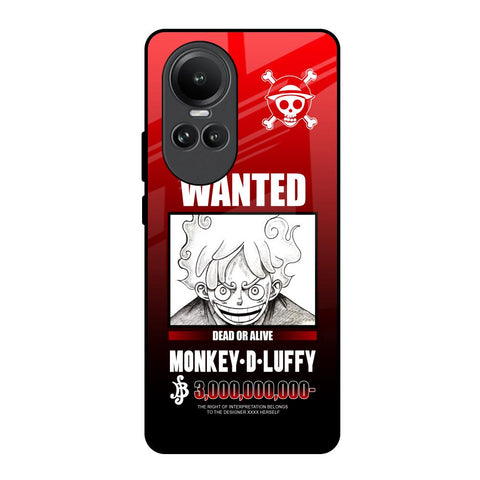 Luffy Wanted Oppo Reno10 5G Glass Back Cover Online