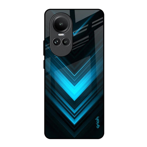 Vertical Blue Arrow Oppo Reno10 5G Glass Back Cover Online