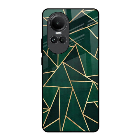 Abstract Green Oppo Reno10 5G Glass Back Cover Online