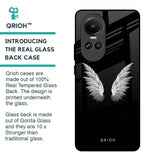 White Angel Wings Glass Case for Oppo Reno10 5G