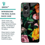 Flowers & Butterfly Glass Case for Oppo Reno10 5G