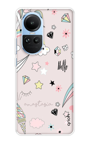 Unicorn Doodle Oppo Reno10 5G Back Cover