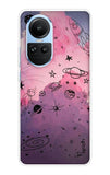 Space Doodles Art Oppo Reno10 5G Back Cover