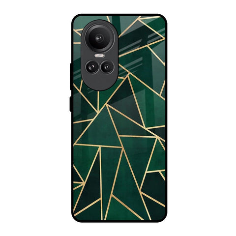 Abstract Green Oppo Reno10 Pro 5G Glass Back Cover Online