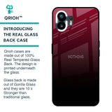 Wine Red Glass Case For Nothing Phone 2