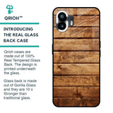 Wooden Planks Glass Case for Nothing Phone 2