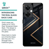 Sleek Golden & Navy Glass Case for OnePlus Nord CE 3 5G