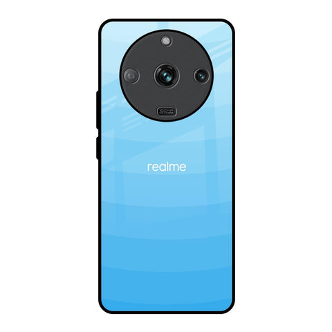 Wavy Blue Pattern Realme Narzo 60 5G Glass Back Cover Online