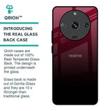 Wine Red Glass Case For Realme Narzo 60 5G