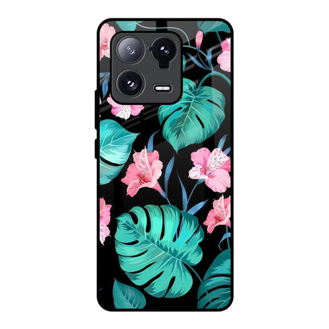 Tropical Leaves & Pink Flowers Mi 13 Pro Glass Back Cover Online