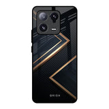 Sleek Golden & Navy Mi 13 Pro Glass Back Cover Online